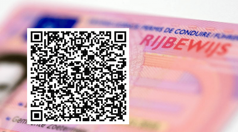 rijbewijs met QR code